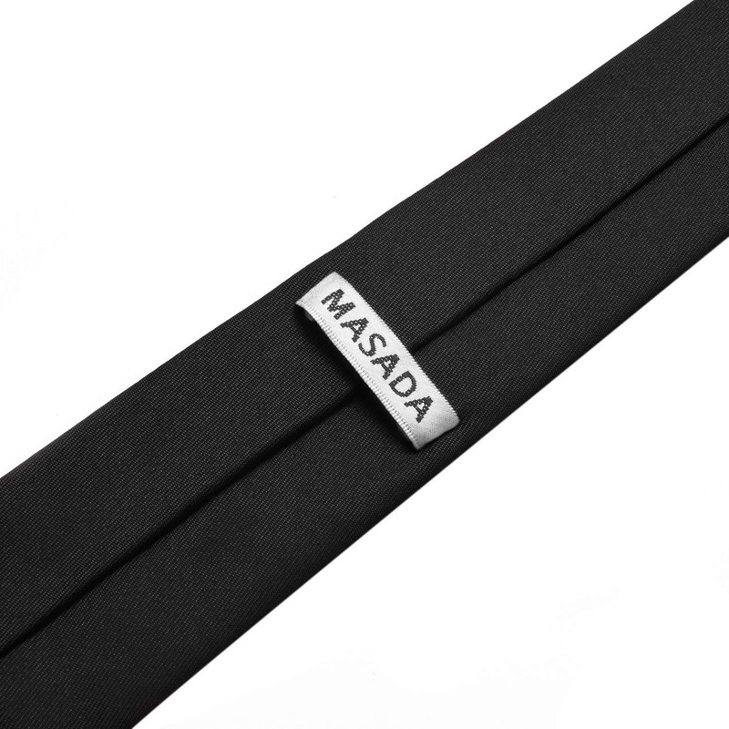 MASADA Mens Tie Handmade & Carefully Crafted 6cm Wide, black