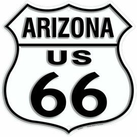 Embossed Signage - Route 66 AZ  ARIZONA Shield Sign