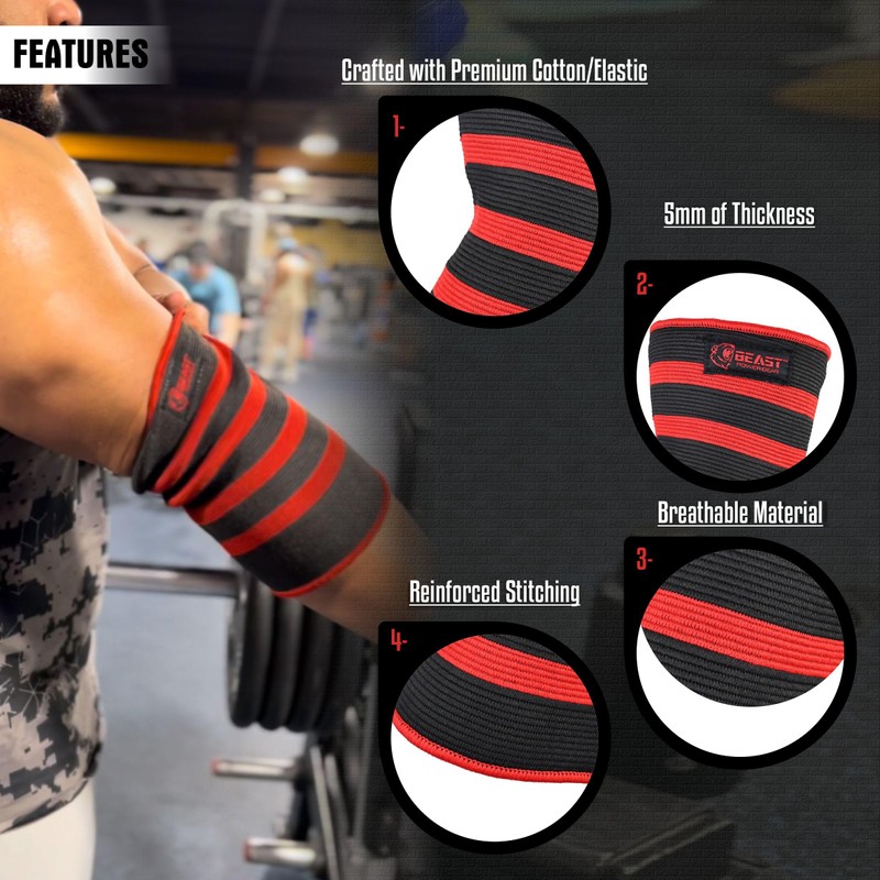Elbow Sleeve (Pair) Dual-Ply Elbow Support & Compression for Powerlifting
