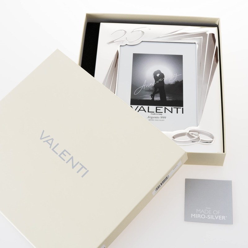 Valenti&Co Silver Photo Frame 5x7 Ideal Silver Wedding Gift -