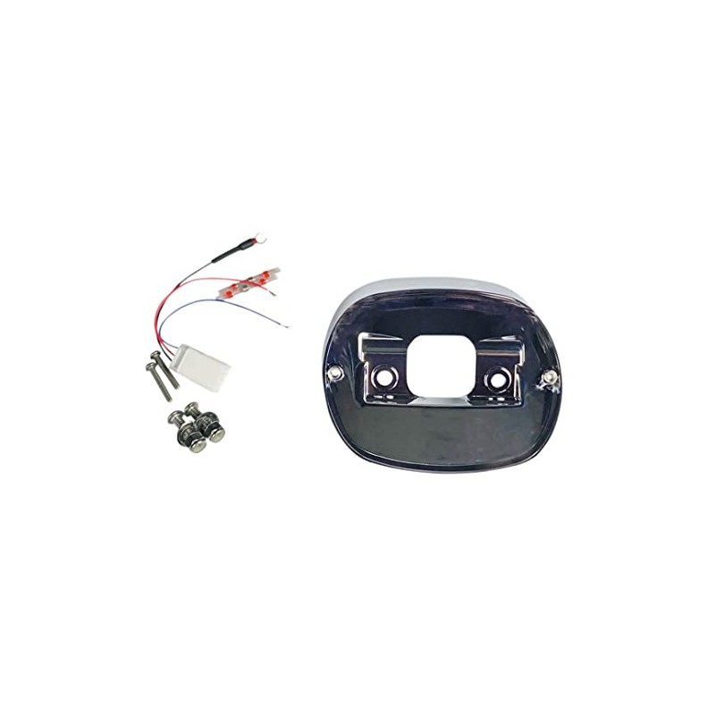 Custom Dynamics Pre-1999 Taillight Baseplate for Harley-Davidson - Chrome