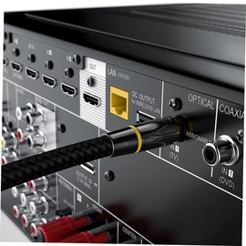 CAXUSD Optical Audio Cable Male to Male Cord for Home Theater Tv Audio Receiver Plated Connectors Lossless Signal Transmission Flexible Wear-Resistant Design