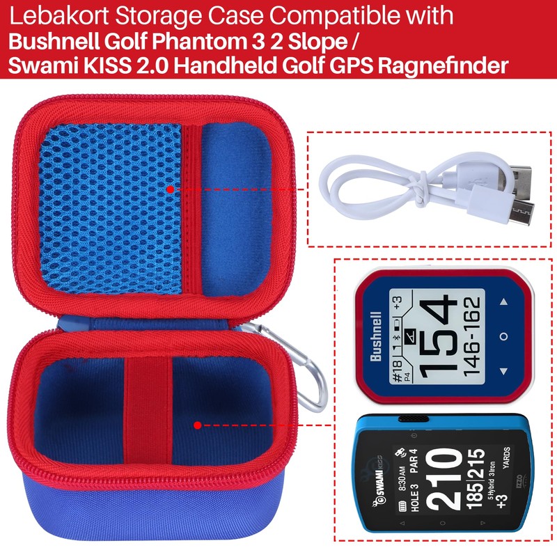 Lebakort Storage Case Compatible with Bushnell Golf Phantom 3 2