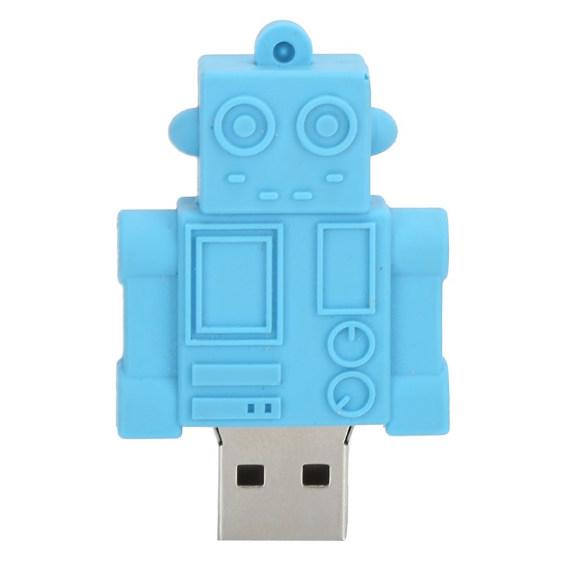 Cartoon U Disk Blue Robot Appearance High Speed Bulk Storage