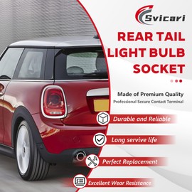Svicari Rear Tail Light Bulb Connector Socket Compatible with Mini R55 R56 R57 R58 R59 R61 Turn Signal Brake Reverse Lamp Holder Base Replace #63212756177 2PCS
