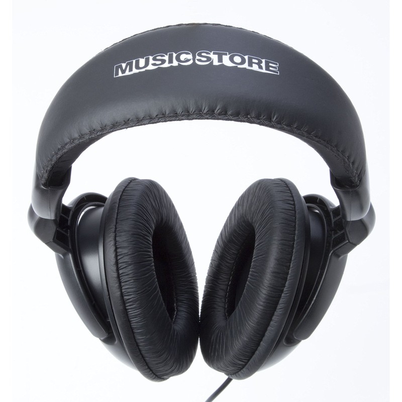 MUSIC STORE Dynamic Headphones, HiFi Headphones Black with Padded Headband,