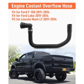 Quaneguzy Engine Coolant Overflow Hose Fit for Ford F150 Lobo Fit for Lincoln Mark LT 2011 2012 2013 2014 Replace ‎626-675 ‎BL3Z8C350A ‎BL3Z-8C350-A Radiator Coolant Reservoir Hose Assembly