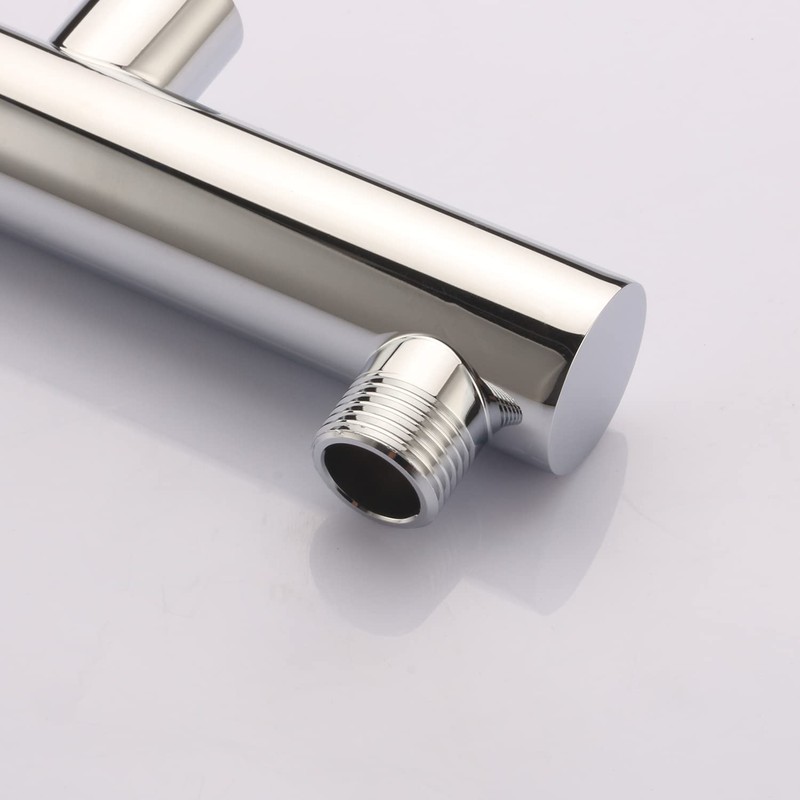 HAMOLER Dual Shower Head Manifold with Brass Shut Off Valve
