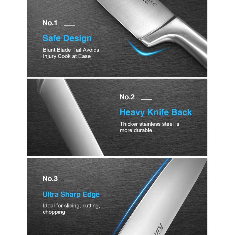 Knife Set, 14 PCS High Carbon Stainless Steel Super Sharp