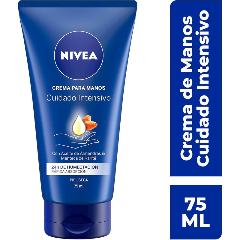 NIVEA Crema Para Manos Piel Seca con Aceite de Almendras,