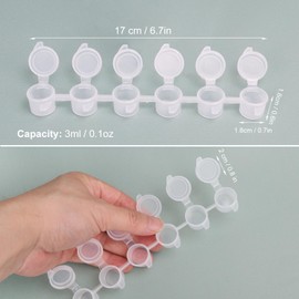 1770 Pieces 0.1oz Empty Paint Pot, 295 Strips Acrylic Mini Paint Container Strips Storage with Lids for for Art Classes, Schools, Outdoor Sketching, and Art Festivals Art Festivals KUKLIPJIM.
