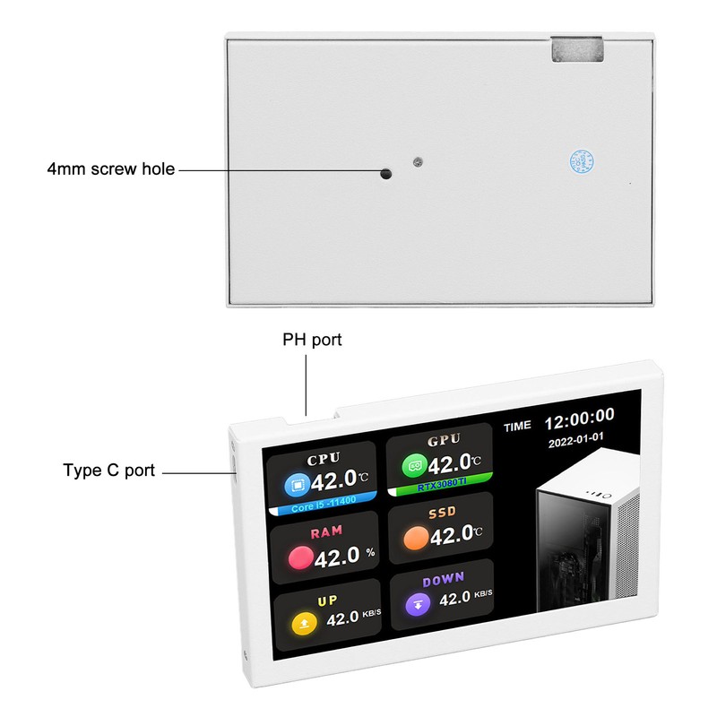 IPS USB Mini Screen 5 Inch 800x480 Resolution Type C