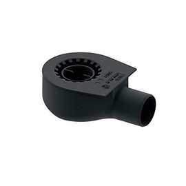 TECE 650000 drainline "flat" drain (spout 360° rotatable; mounting on channel body) black