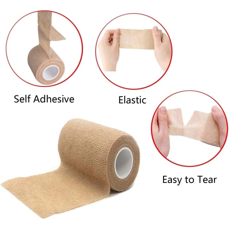 KISEER 30 Pack 2"x5Yd Self Adhesive Bandage Wrap Rolls