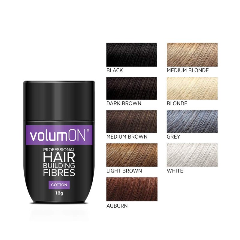 VolumON Professional Hair Building Fibres Hair Loss Concealer Cotton 12g – Black