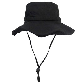 Phaiy Bucket Hat Wide Brim UV Protection Sun Hat Boonie Hats Fishing Hiking Safari Outdoor Hats for Men and Women Black
