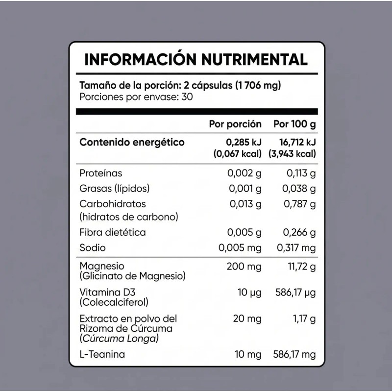 Glicinato Magnesio Relajación Sueño Multiblue Caps Sabor