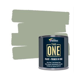 THE ONE All-In-One Paint & Primer - Sage Green Matte, 8.5 Fl Oz/250ml | 1 Coat Formula | Easy Indoor & Outdoor Decorating for Home & Garden Walls, Floors & Furniture | Water-Based & Low VOC