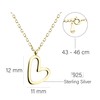 Sofia Milani - Women's Necklace 925 Silver Heart Pendant, Gold