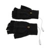 USB Heated Gloves Full Half Fold Back Warm Heated Winter
