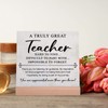 Gowelly Teacher Gifts - Acrylic Plaque with Wooden Base, Thank