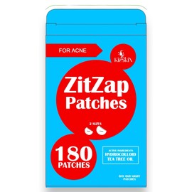 kisskin ZitZap Pimple Patches For Face And Skin, Hydrocolloid Patches With Salicylic Acid And Tea Tree Oil For Covering Zits And Blemishes.