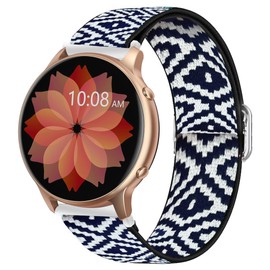 Compatible with TUYOMA Smartwatch Bands,Lamshaw 22mm Stretch Elastics Nylon Adjustable Replacement Strap Accessories for Men & Women Compatible for TUYOMA LW36 Smartwatch-1.32 Inches,Compatible with Truefree Watch GT2/GT1 Smartwatch (Rhombus)