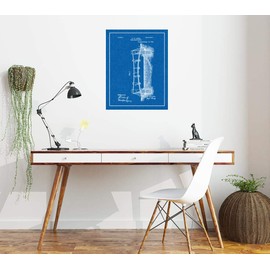 Wire Cable Bridge Patent Print Blueprint with Border (24" x 36") M14198