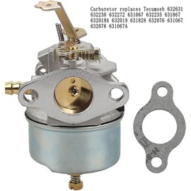 Ewillownm Compatible with 632230 632272 Carburetor with 30727 Air Filter for Tecumseh 5 HP 6 HP 631828 631067 631067A H30 H50 H60 HH60 HH70 Engines