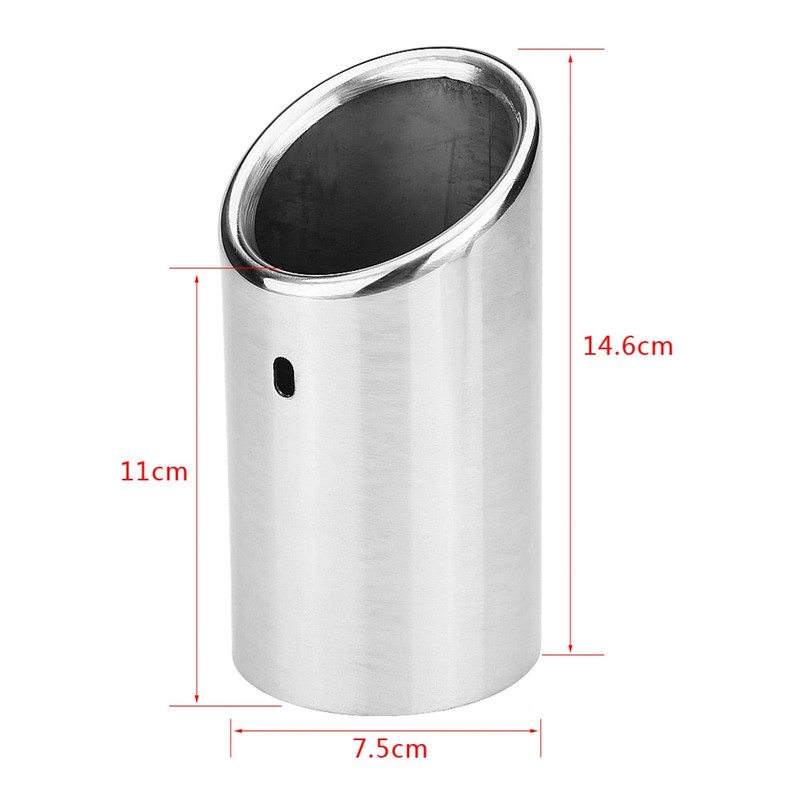 1 Pair Exhaust Tail End Pipe Tip, Car Auto Universal