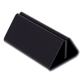 EPOSGEAR 100mm Menu Show Card Acrylic Name Place Table Sign Display Stand Holders - Perfect for Shops, Restaurants, Bars, Weddings, Parties etc (Black, 5 Holders)