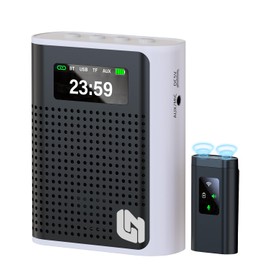 2025 New Upgraded Voice Amplifier Wireless Microphone with Magnetic Lavalier, LED Display Screen, Rechargeable Portable Microphone Speaker for Teachers, Classroom, Yoga, Meetings, Speeches, Tours