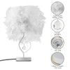 Feather Table Lamp, Bedside Table lamp for Bedroom, White Lamp