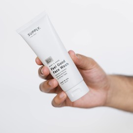 Supply Mens Face Wash - Plant-Based Face Wash Men's Cleanser with Aloe, Tea Tree & Mint - Gently Hydrates, Refreshes & Removes Impurities - Natural Skincare, 3.4 fl oz