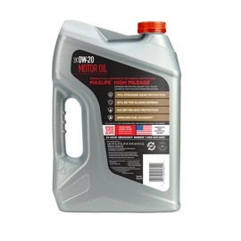 Valvoline MaxLife Extended Protection High Mileage 0W-20 Full Synthetic Motor Oil 5 Quart