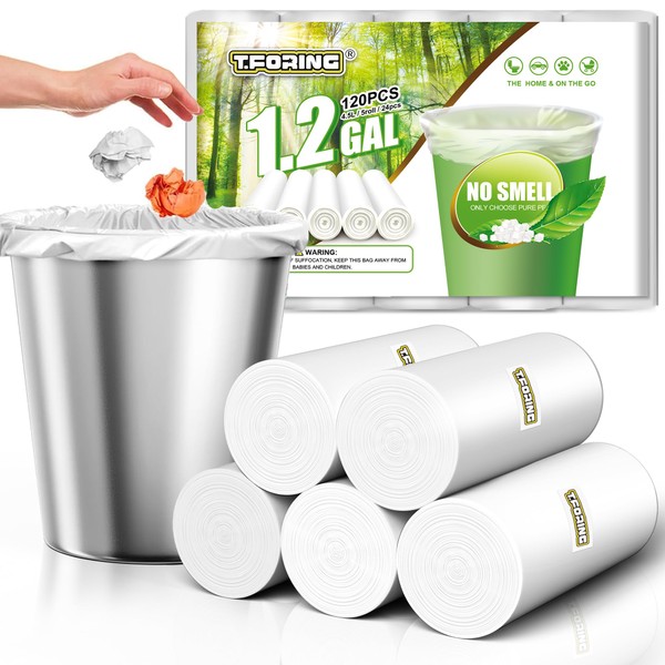 T.FORING 120 Count 1.2 Gallon Mini Trash Bags - Excat