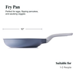PRICUSIS 10" Nonstick Ceramic Frying Pan, Non Toxic Nonstick Pan Skillet, Healthy Egg Pan Nonstick Omelet Pan Chef's Pan, PTFE PFOA & PFAS Free, Induction Compatible.
