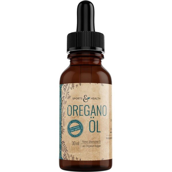 Oregano Oil - 30 ml Pure Oregano Oil from Oregano Leaves - Oregano Oil - Essential Oregano Oil - Essential Oil - Origanum Vulgare - Bottled in Germany - Vegan - Food Grade