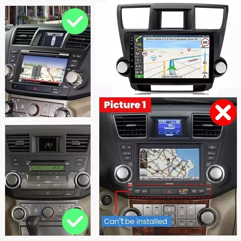 Lasertail For 2008-2013 Toyota Highlander Apple Carplay Car Radio Android