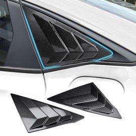 Alicatong Rear Side Window Louvers for 11th Gen Civic Sedan Compatible with Honda Civic 2022-2025 Exterior Accessories Air Vent Window Scoop Shades Blinds Cover (Carbon Fiber)