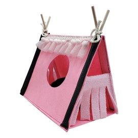 Hamster Triangle Tent Guinea Pig Hideaway Tent, Hamster Hideout Tent Rabbit Rat Tunnel House Small Animal Tube Toy Warm Shelter Small Pet Cage Accessories ()