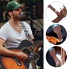 Nefelibata Banjo Strap 2" Wide Full Grain Leather Jacquard Embroidered