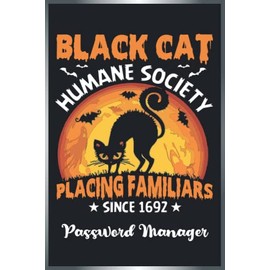 Book Password: Book Password | Website And Email Password Organizer | 36 Year Old Birthday Gifts For Women Black Cat Lovers