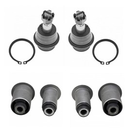 TRQ Front Suspension Kit Ball Joint Control Arm Bushing Set Compatible with 2002-2005 Dodge Ram 1500