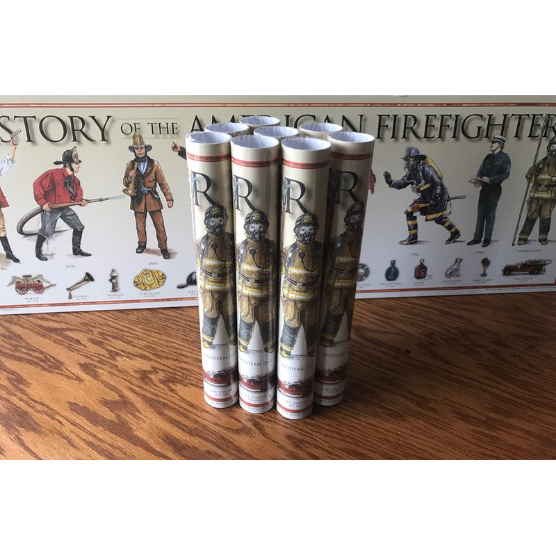 History of the American Firefighter Print - 11 3/4" By