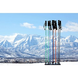 Carbon Neutral Ski Pole,Lighter. Stronger, Aerodynamic, Firm, Flexible, Shock Absorbing, Lightweight on The Slopes (Ocean Grey, 46"/115cm)