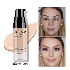 SACE LADY Corrector líquido mate impecable de cobertura completa, cremoso, para cara, ojos, ojeras, círculos oscuros, manchas de acné y cicatrices (0.2 fl, natural)