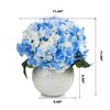 Enova Floral Artificial Silk Hydrangea Faux Flowers Arrangement in Round