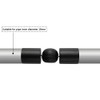 2 Pack Heavy Duty Curtain Rod Corner Connector, 19mm Stainless
