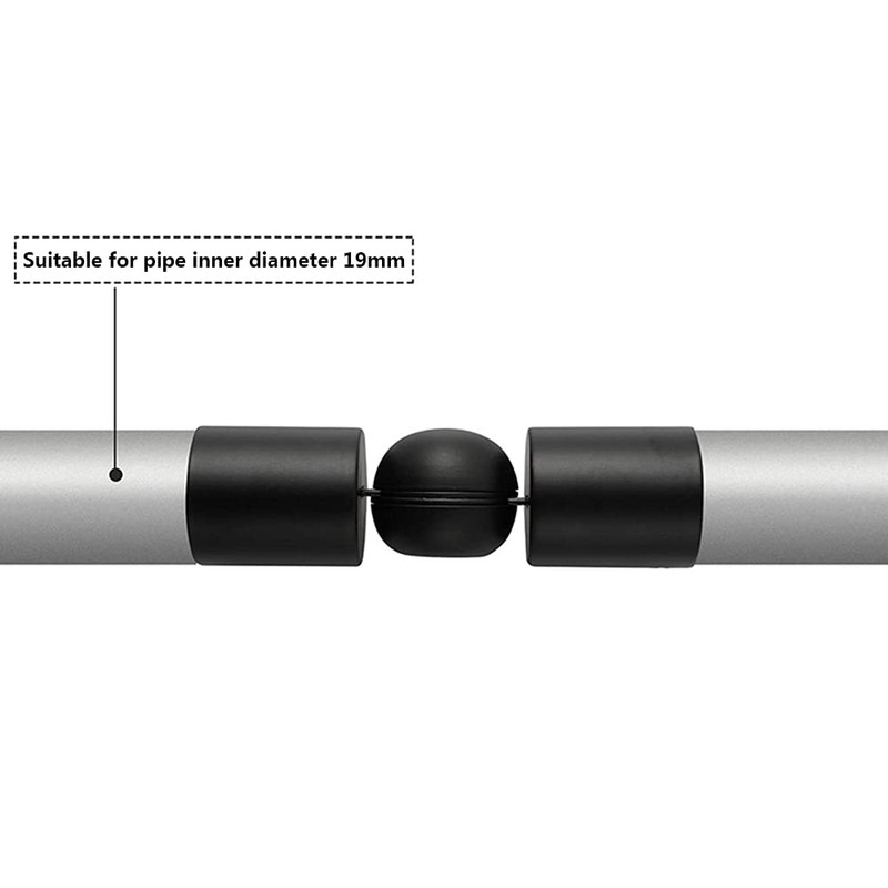 2 Pack Heavy Duty Curtain Rod Corner Connector, 19mm Stainless